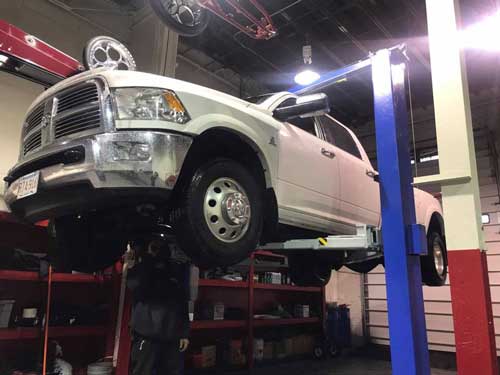 3500 Cummings Ram pickup truck 11000cdx 2 post lift