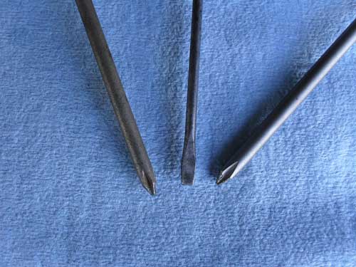 Phillips, slotted & JIS screwdrivers