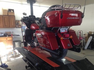 Back of 2013 Harley Davidson Road Glide Ultra