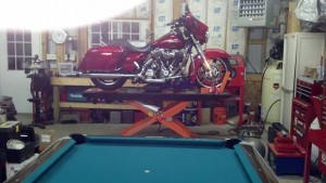 2012 Street Glide on lift table