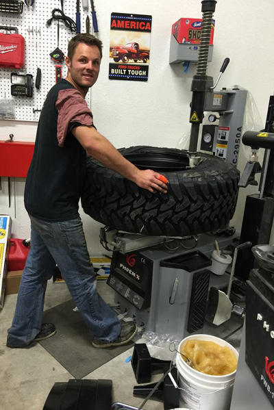 2950a tire changer at christopher's mobile automotive