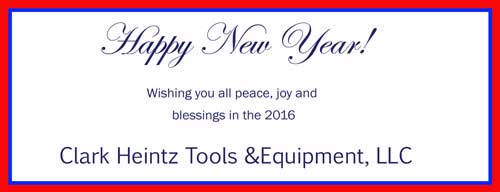 Clark Heintz Tools + Equipment wishes you a Happy New Year!