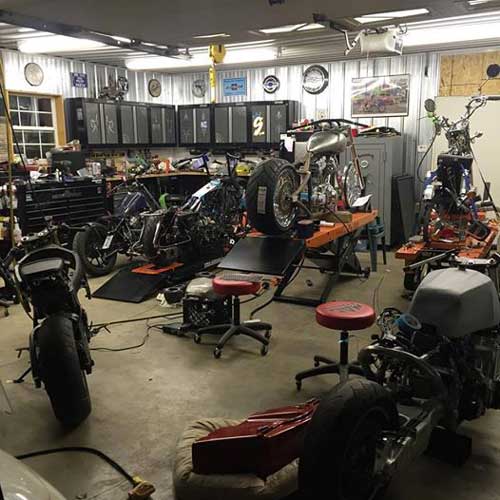 Supreme Customs in Edinburgh, IN features the PRO 1200 motorcycle lift