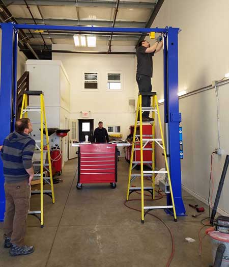 PG Automotive in NH installs the PRO 11000C-DX 2 POST LIFT