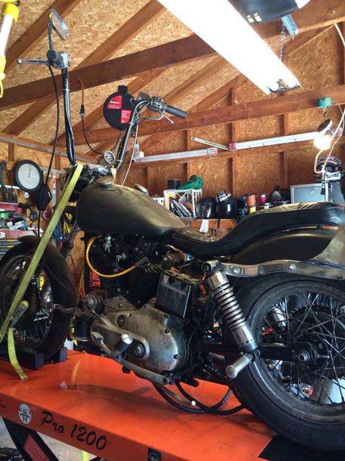 Harley Ironhead on PRO 1200 Motorcycle Lift Table