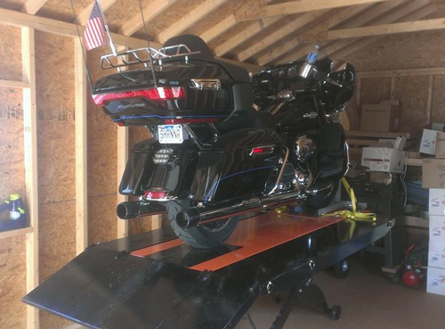 2014 Harley Davidson Limited on PRO 1200 motorcycle lift