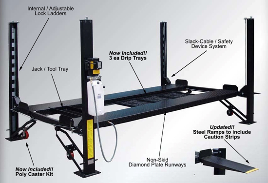 Picture of 8000lb 4 Post Storage Lift PRO FP8000-DX