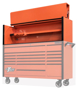 orange hutch shown with rollcab