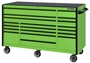 green with black trim 72" tool box