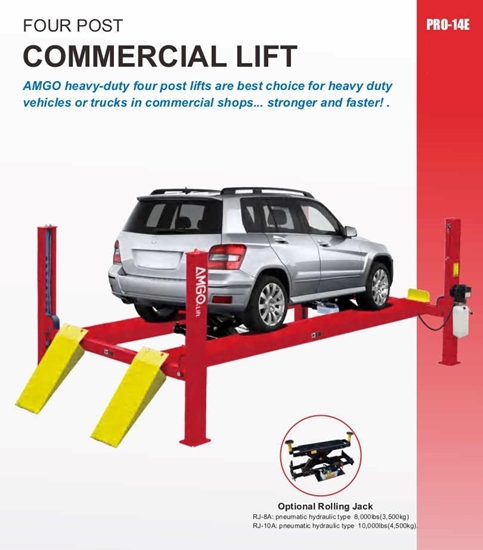 Picture of 4 Post Lift 14000lb PRO-14E Amgo Hydraulics