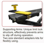 Supporting Arms: Unique limit lock structure, effectively prevents arms to slip off during operation. Two size standard adapters kits for flexibly using.