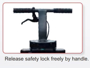 Release safety lock freely using handle.