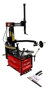 Tire Changer has thick base cabinet, side storage shelves for tools and accessories