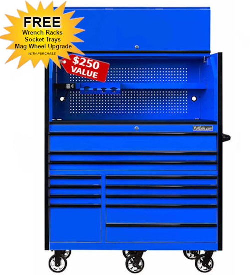 Tool box clearance top hutch