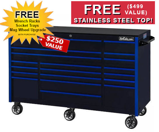 Stainless Steel Top Free with RollCab Tool Boxes