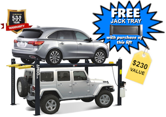 Free Jack Tray with Car Storage Lift Purchase