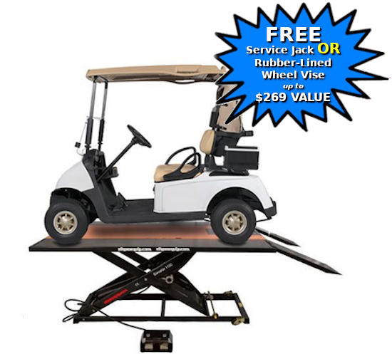 Golf Cart Lift FREE Vise or Jack with Purchase