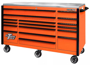 EX7217RC Orange black trim tool box on wheels