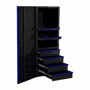 Side Tool Cabinet Locker Black with Blue