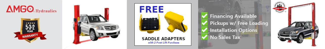 Amgo Car and Truck Lift Sale Saddle Adapters FREE