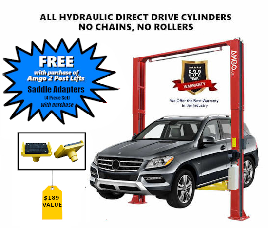 Picture of 2 Post Heavy Duty Lift 12000lb OH-12 Amgo Hydraulics