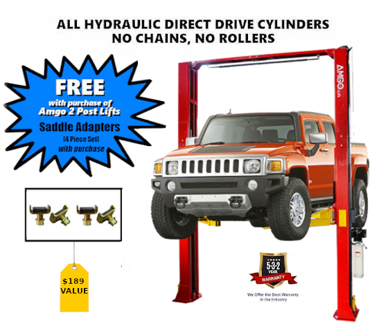 Picture of 2 Post Heavy Duty Lift 15000lb OH-15 Amgo Hydraulics