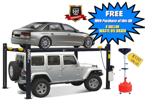 Free oil drain bucket with storage lift purchase AMGO