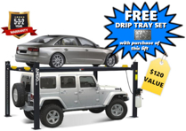 408-P Amgo 4 Post Storage Lift FREE Drip Tray Set!	