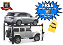 Truck Storage Lift Free Drip Tray Set 4 post lift