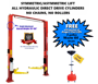 Picture of 2 Post Lift Clear Floor Lift 10000lb OHX-10H Amgo Hydraulics