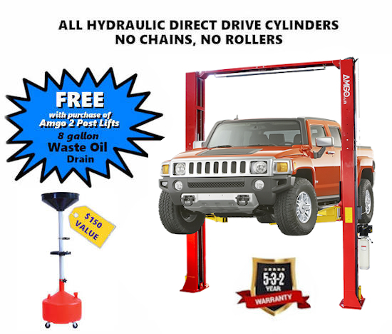 OH-15 Truck Lift comes with free oil drain NH car lifts