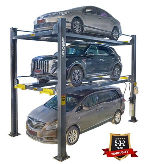 Picture of Triple Parking lift 9000lb 4097X 4 Post Amgo Hydraulics