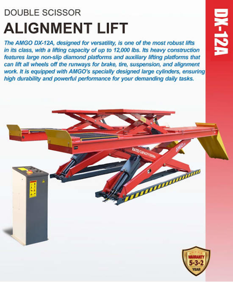 Picture of Double Scissors Lift 12000lbs DX-12A Amgo Hydraulics