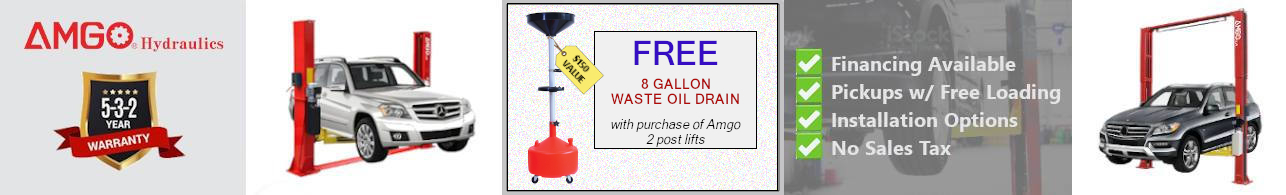 2 Post Lift Sale Free Oil Drain