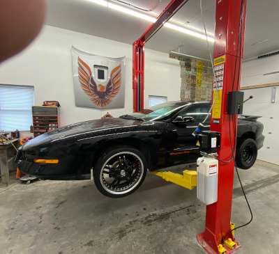 Pontiac Trans Am on 2 Post Lift