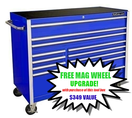 Free Mag Wheels 55" Tool Box