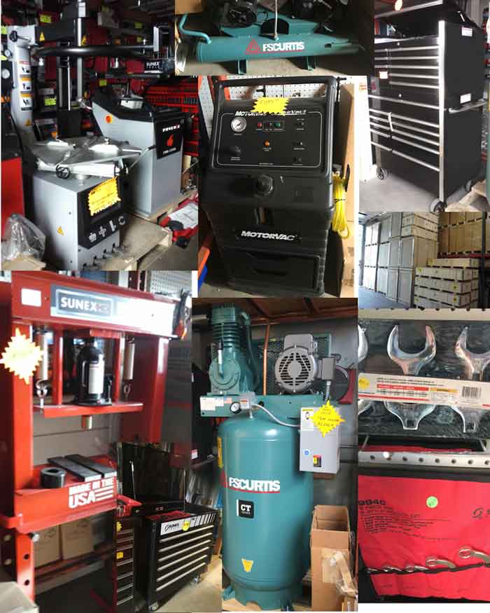 In stock tools and automotive equipment