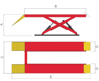 AX-12 scissor lift diagram