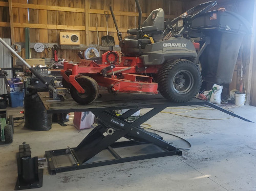 Gravel Zero Turn Mower Elevator 1800U Lift Table