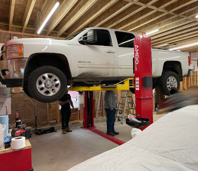 Chevy 2500 Pickup Truck 2 Post 12K lift