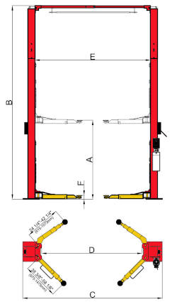 OHX-10H diagram 2 post lift