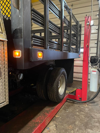 YoungBlood Protective Coatings Customer Photo PRO-12 Amgo 4 Post Lift 