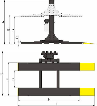 SPL-6 Single Post Car Parking Lift Diagram