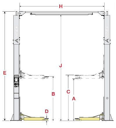 Apex 2 post lift diagram