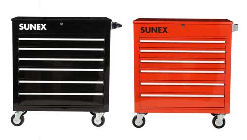 black and red tool carts on sale
