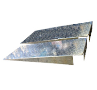 Extended aluminum alloy ramps for 4 post storage lifts