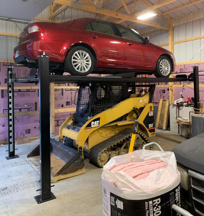 4 post storage lift customer photo nhproequip