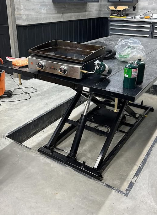 Lee 2000E Lift Table 2000 lb electric/hydraulic