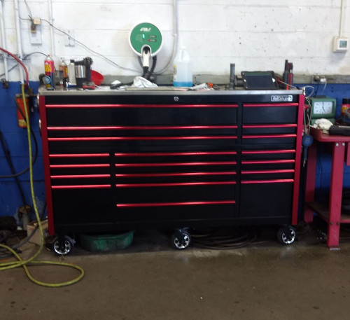 Black with Red Trim 72" Tool Box Rollcabs.com CRX Series