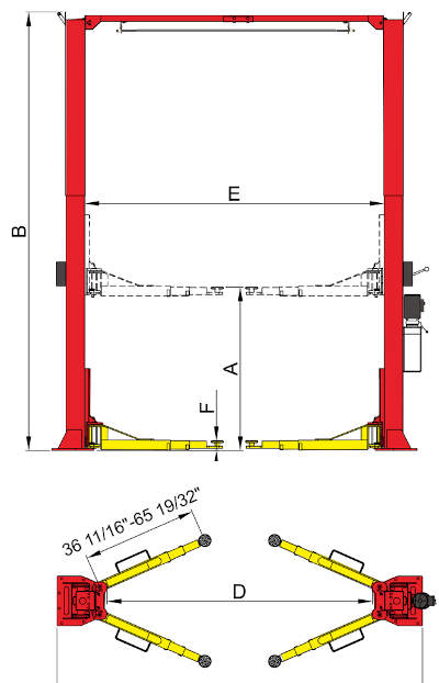OH-12 car truck lift diagram